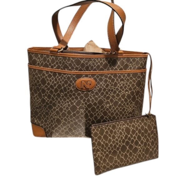 Nina Ricci Shoulder Bag Leather Trim with Coin Pouch - Picture 10 of 10